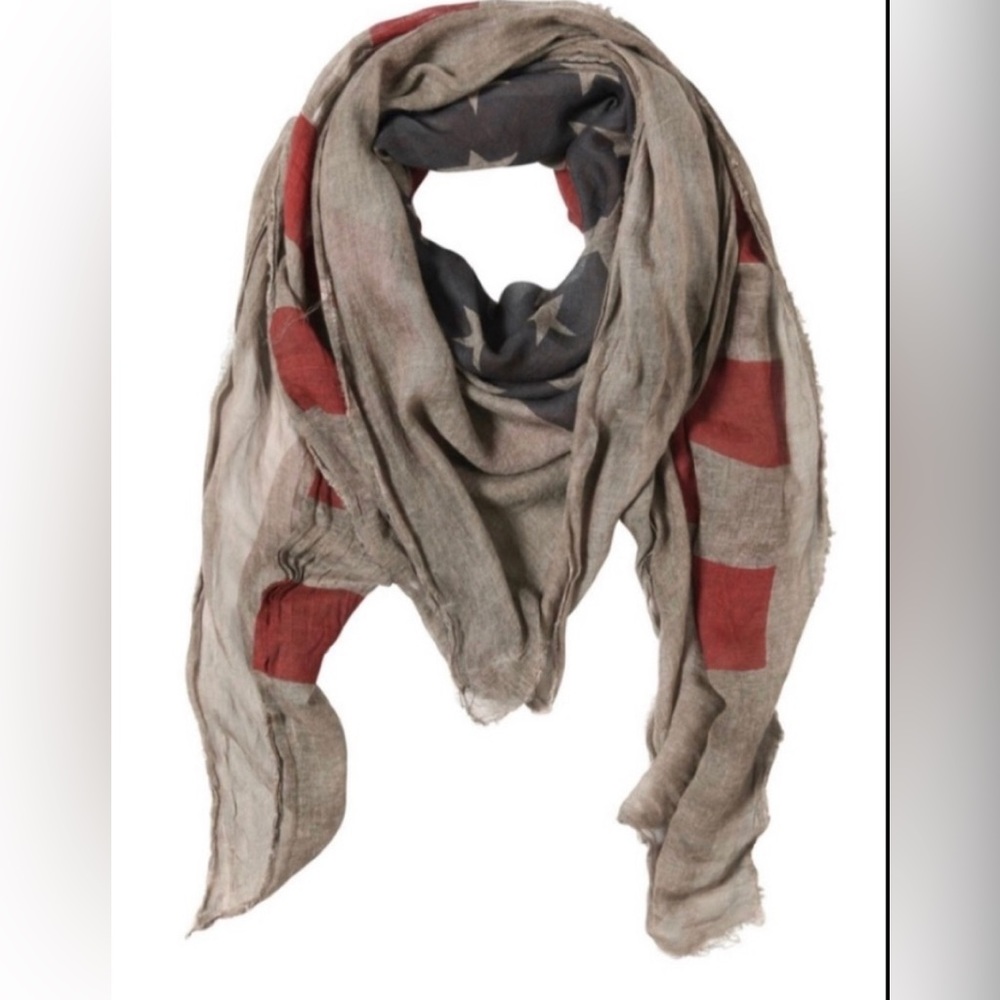 John Varvatos American Flag scarf. - Picture 2 of 11